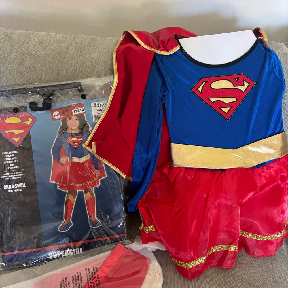 supergirl superhero toddler costume 3-4t
